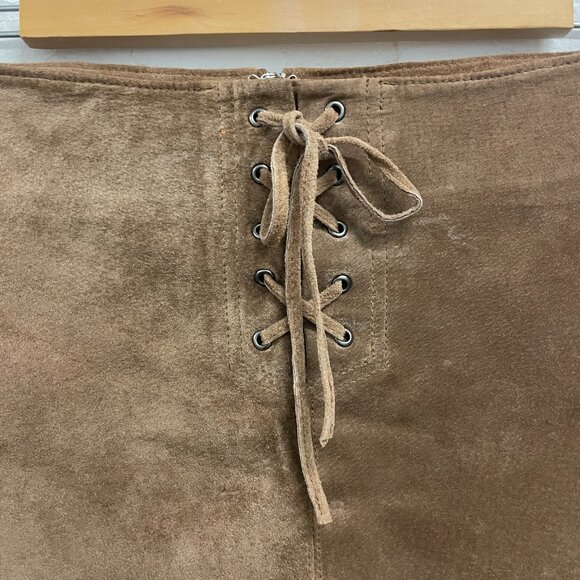 RW&CO - Tan Suede Mini Skirt - Picture 3 of 6